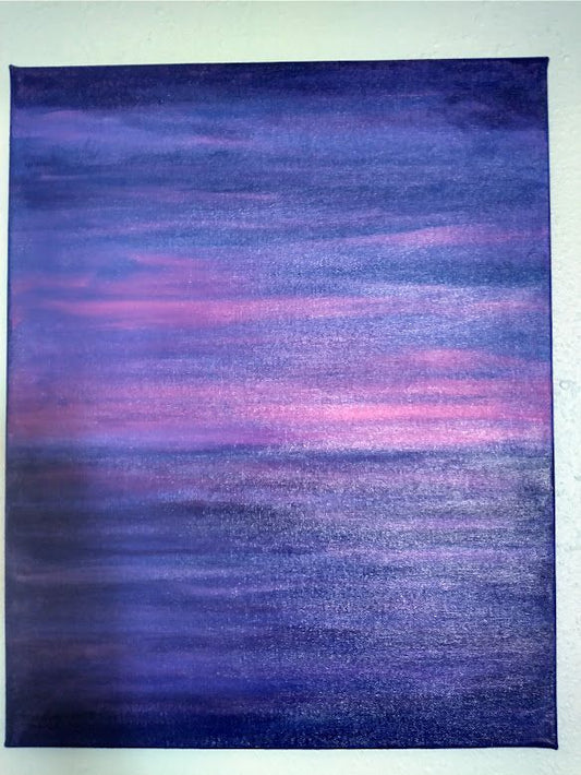 Acrylic Painting: Ocean Sunset #2
