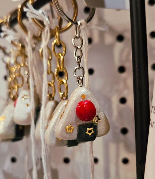 HAND-MADE Onigiri W/ Stars Keychain