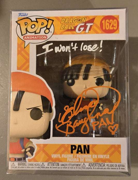 Pan Funko Pop signed by Elise Baughman