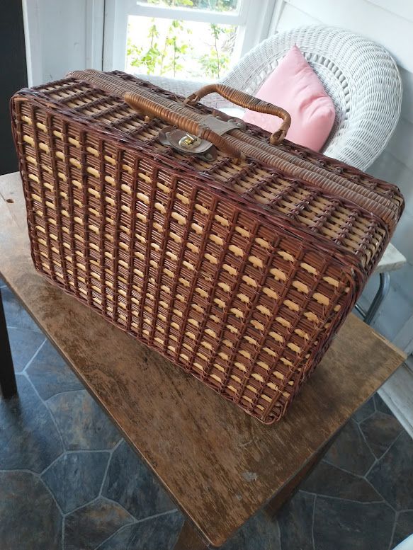 Wicker Picnic Basket - Vintage