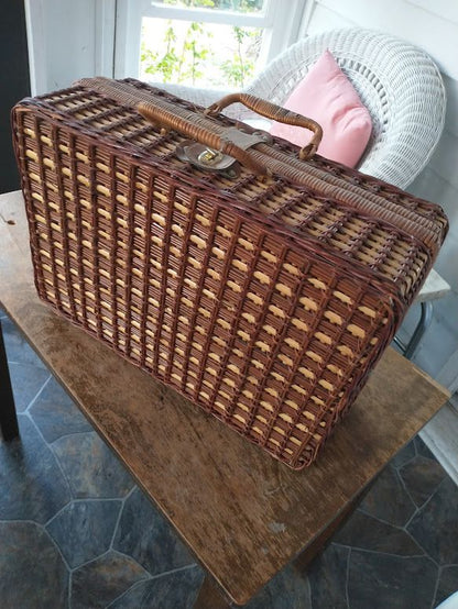 Wicker Picnic Basket - Vintage