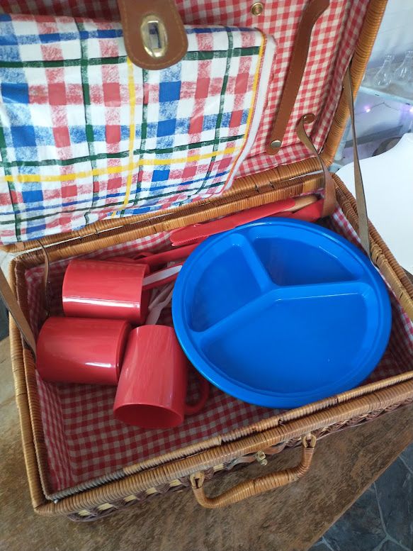 Wicker Picnic Basket - Vintage