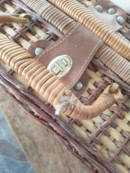 Wicker Picnic Basket - Vintage