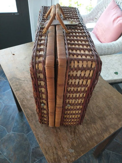 Wicker Picnic Basket - Vintage