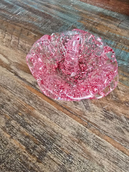 Pink Handmade Pink Ring Holder, 3.75 x 2