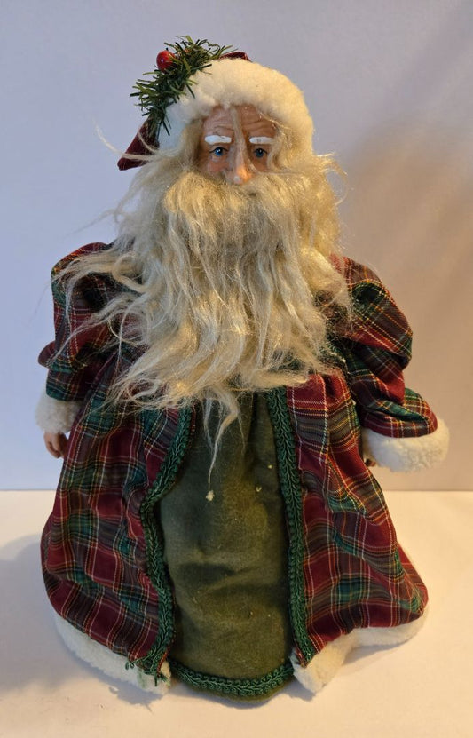 Plaid Santa Tree Topper