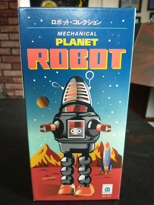 Mechanical Planet Robot Tin Windup Chrome