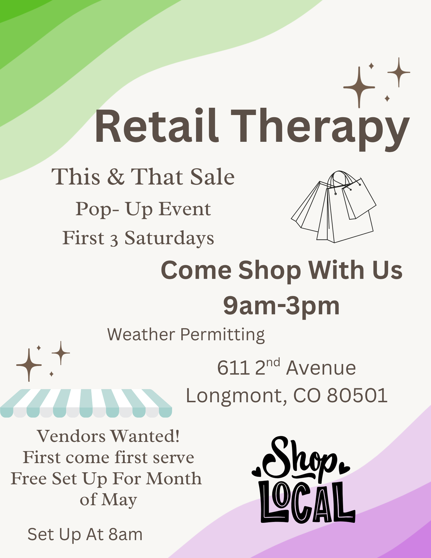 Saturday pop up fee