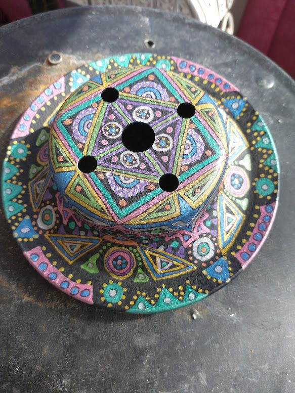 Hand Painted Steel Pulley