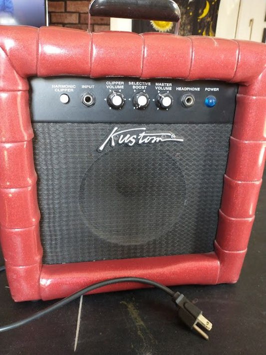 Red Kustom Guitar Amplifier 1970s