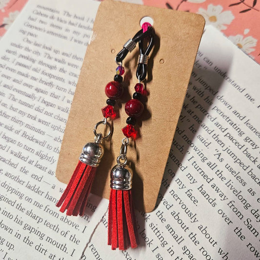 Red beaded Tassel Glasses Charm