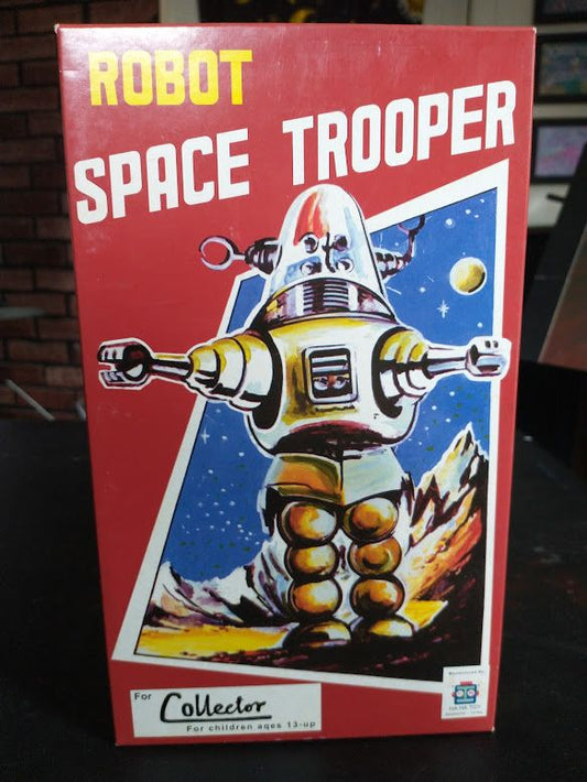 Robot Space Trooper Tin Crank-Windup