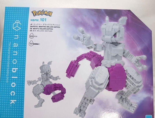 Pink and White Nanoblock Nano Block / Pokemon Mewtwo DX / NBPM101 / 4.7x4.7x4.1 inch