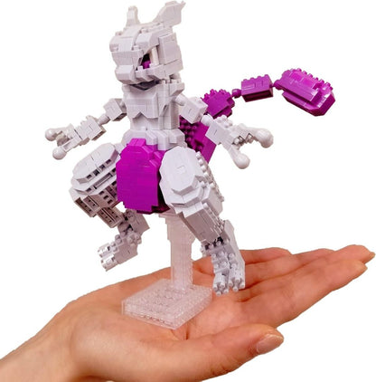 Pink and White Nanoblock Nano Block / Pokemon Mewtwo DX / NBPM101 / 4.7x4.7x4.1 inch