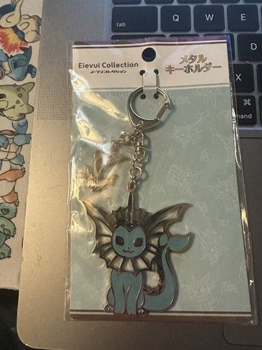 Blue and Silver Pokemon Pokemon Center Jpn - Eievui Collection - Vaporeon Keychain, 4 x 2  x 1