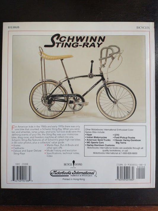 Schwinn Sting Ray paperback book RARE, 8.5" x 9"
