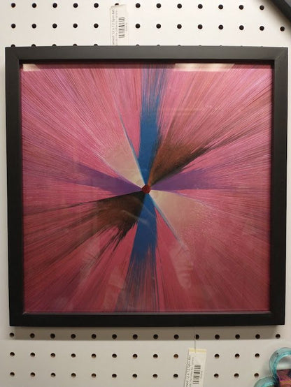 Framed 12 x 12 Spin Art