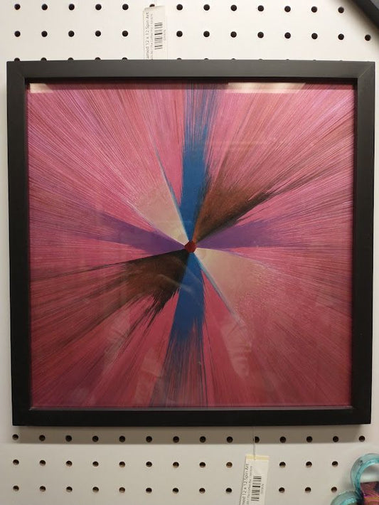 Framed 12 x 12 Spin Art