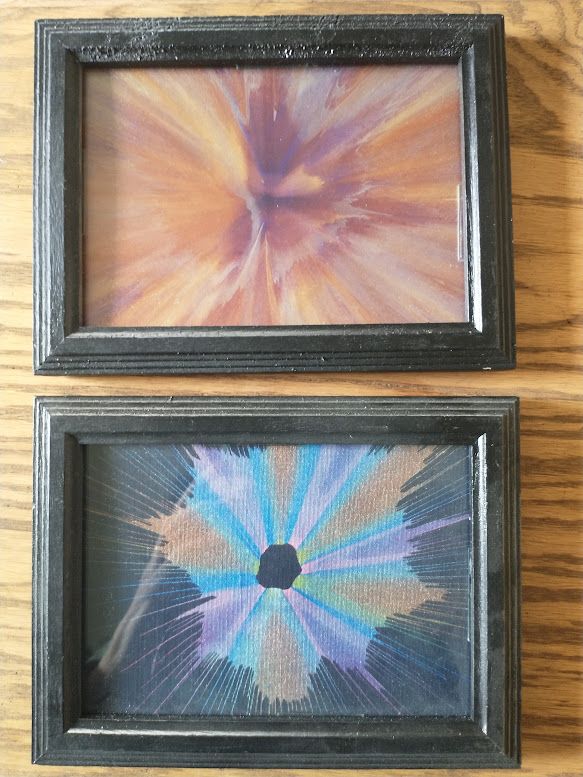 Framed 5x7 Spin Art