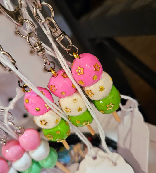 HAND-MADE Dango Star Clay Keychain