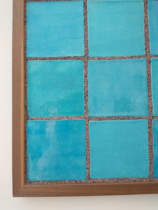 Framed Ceramic Tiles Caribbean Sunset, 26" x 30.5"