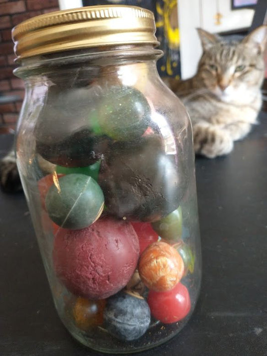 Jar of Vintage Superballs