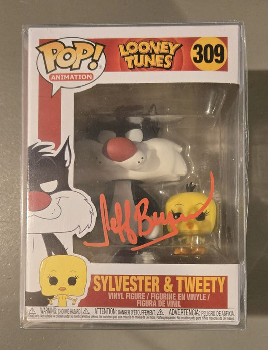 Sylvester & Tweety Funko Pop signed by Jeff Bergman