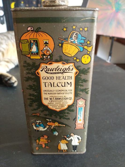 Antique Tin Rawleigh's Talcum Powder