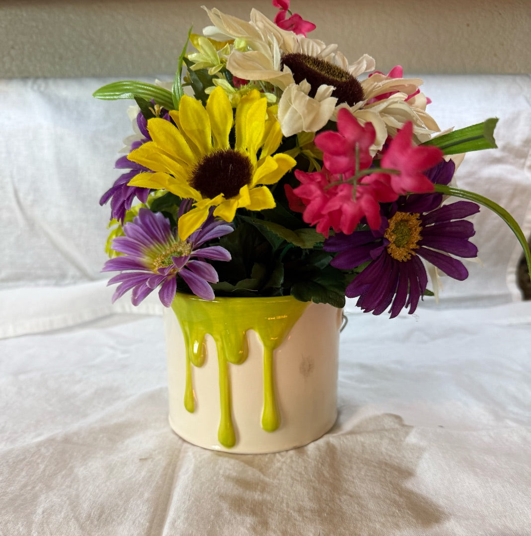 Potted Faux Flowers