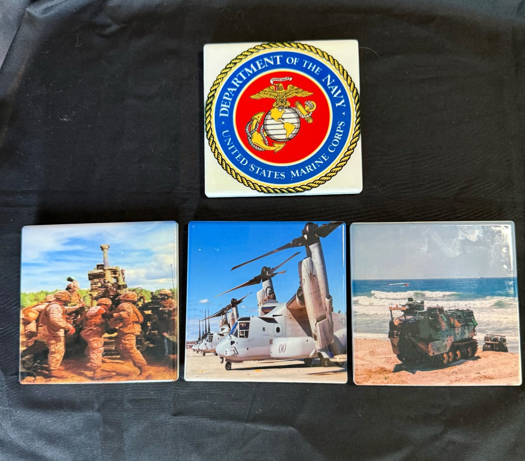 Square Ceramic Coasters Set of 4