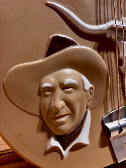 Tan Emenee Gene Autry Western Folk 1960's Plastic Toy Guitar, Small