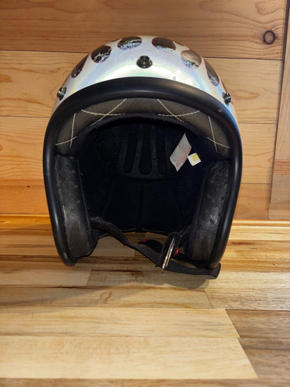 Fulmer Fulmer Reflective Flaming Skull Helmet, XXL