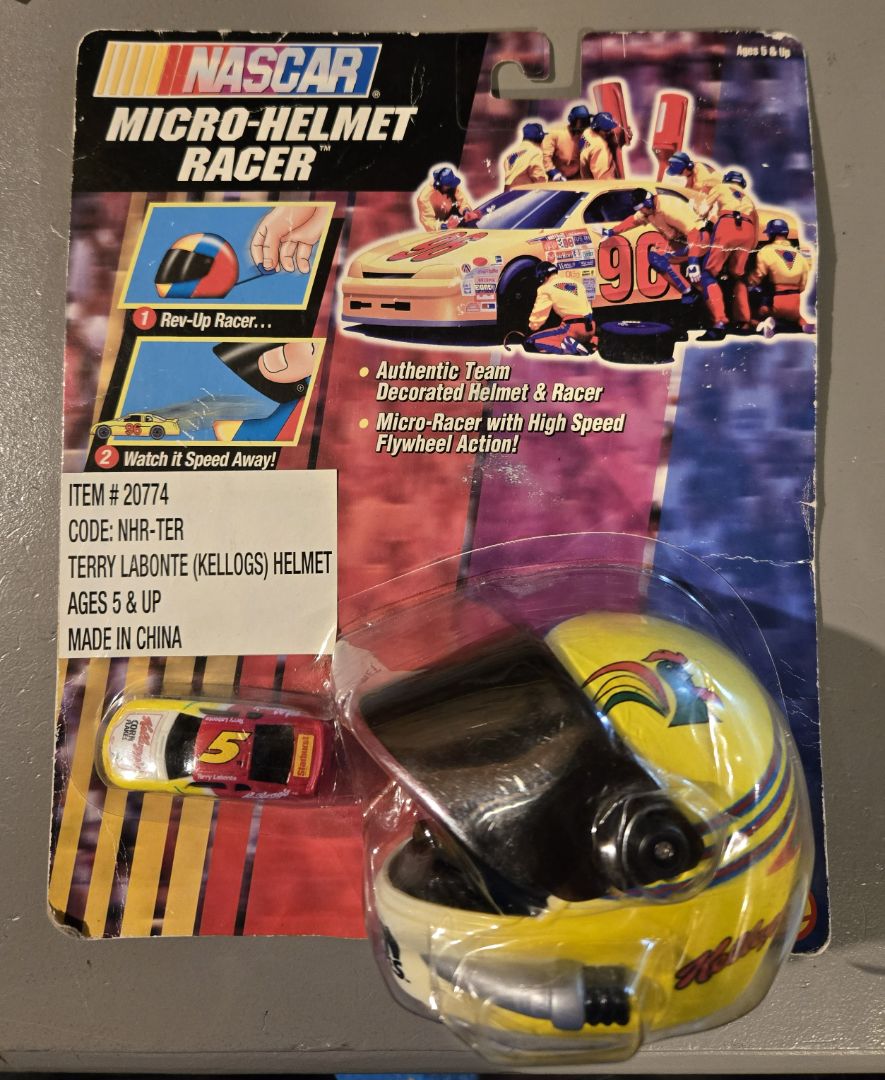NASCAR Micro-Helmet Racer Terry Labonte (Kellogg’s Helmet)
