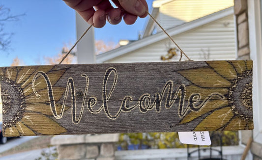 Welcome Sign, 12"x3.5"