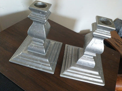 Wilton Candlesticks Pewter pair
