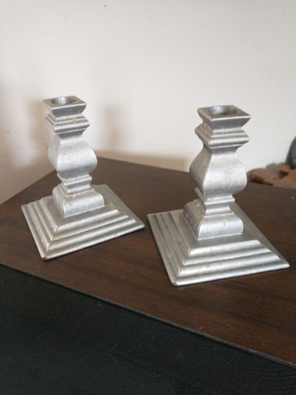 Wilton Candlesticks Pewter pair
