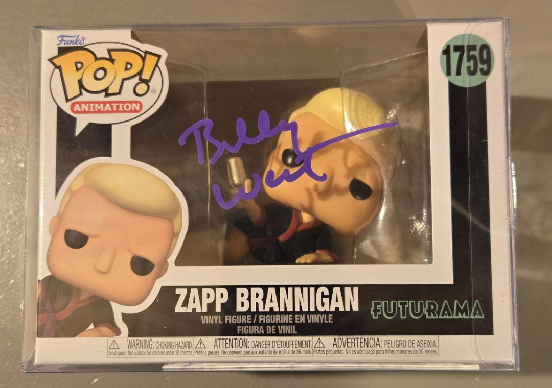 Zapp Brannigan Funko Pop signed by Billy West